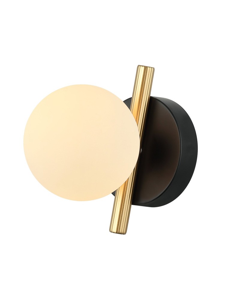 Wall lamps spheres - Italux Reverso Wall lamp Black, gold 1xG9 25W WL-5622-1-BK-W - product kolory-swiatla.pl 2