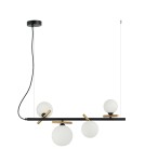 Pendant lamps over the island - Italux Reverso Pendant Black, Gold 4xG9 25W PND-5622-4-BK-W - product 1