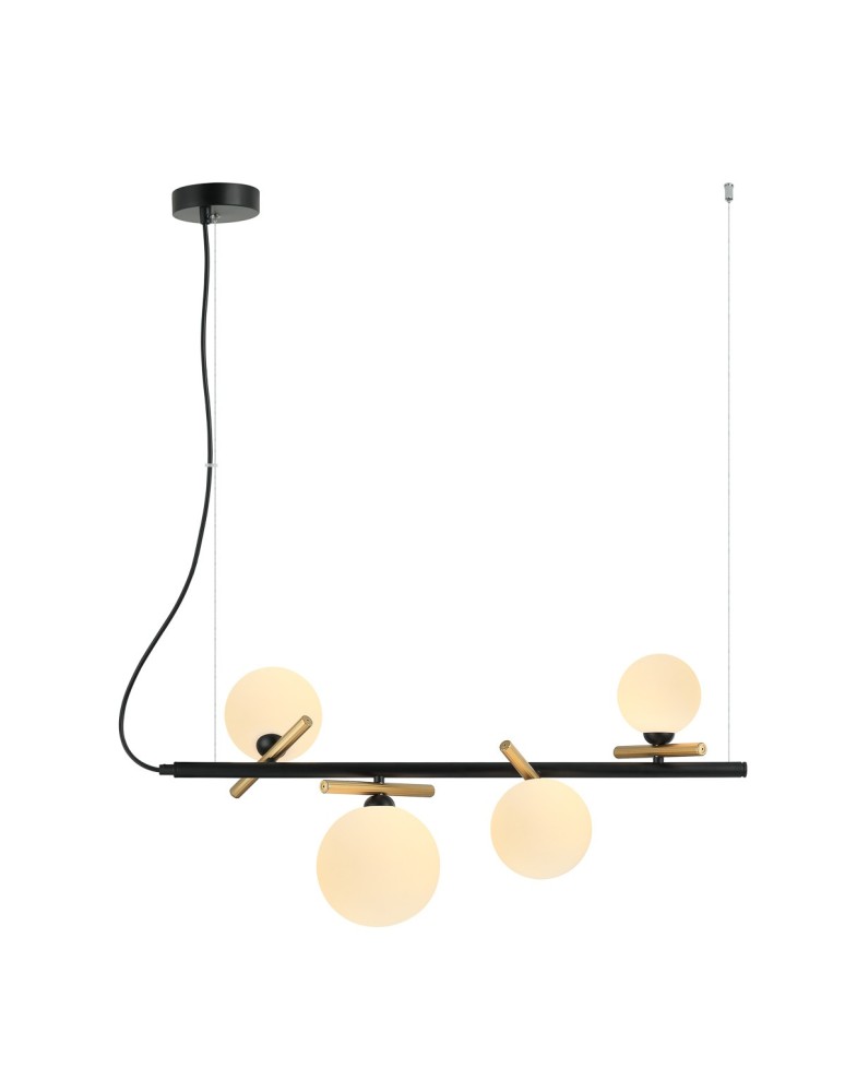 Pendant lamps over the island - Italux Reverso Pendant Black, Gold 4xG9 25W PND-5622-4-BK-W - product kolory-swiatla.pl 2