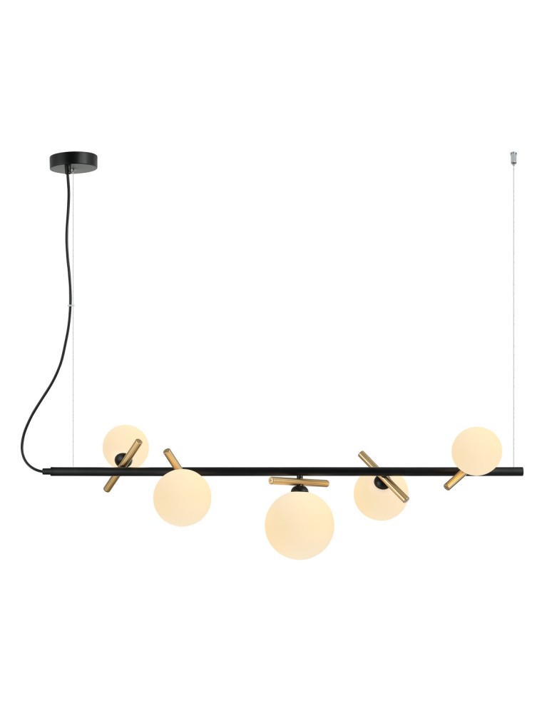 Pendant lamps over the island - Italux Reverso Pendant Black, Gold 5xG9 25W PND-5622-5-BK-W - product kolory-swiatla.pl 1