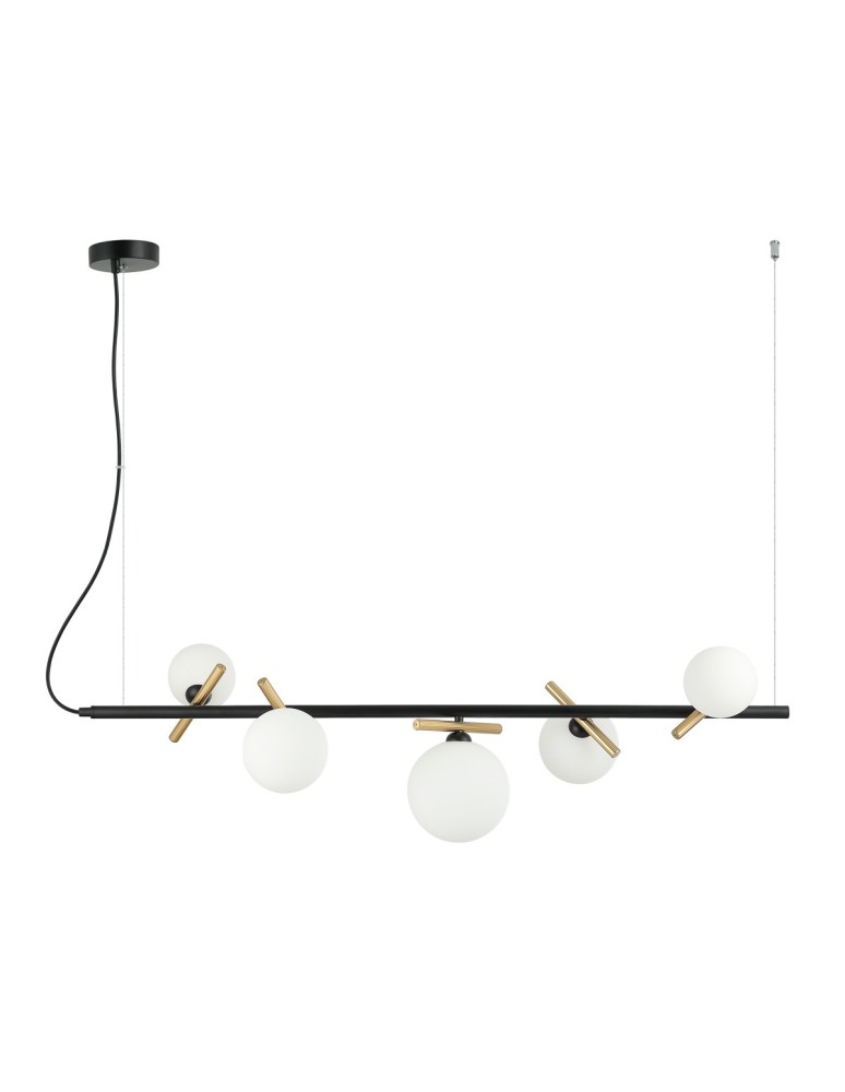 Pendant lamps over the island - Italux Reverso Pendant Black, Gold 5xG9 25W PND-5622-5-BK-W - product kolory-swiatla.pl 2