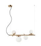 Pendant lamps over the island - Italux Reverso Pendant Brass 4xG9 25W PND-5622-4-BRO-W - product 1