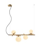 Pendant lamps over the island - Italux Reverso Pendant Brass 4xG9 25W PND-5622-4-BRO-W - product 2