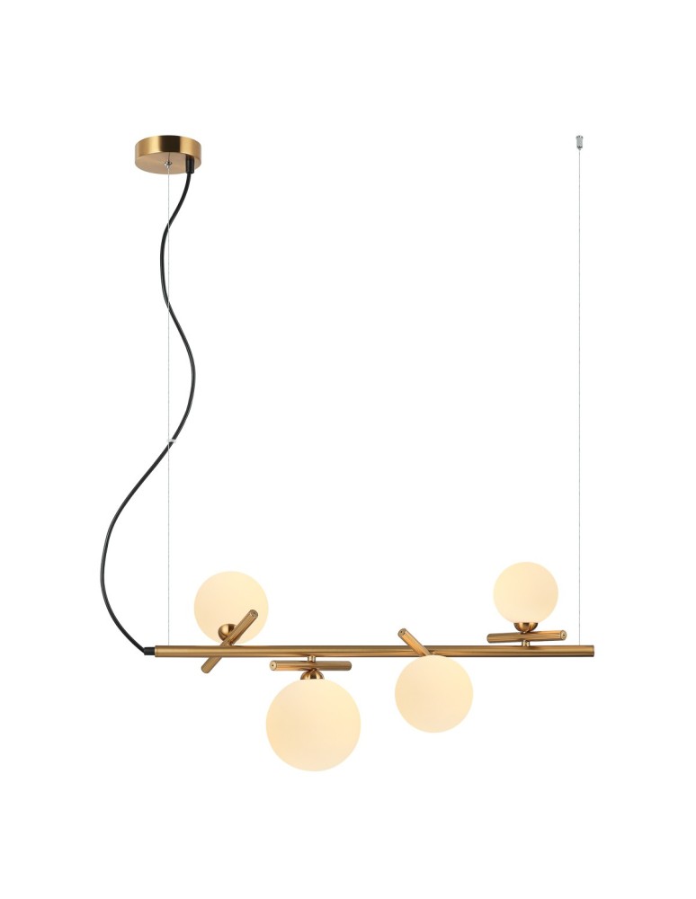 Pendant lamps over the island - Italux Reverso Pendant Brass 4xG9 25W PND-5622-4-BRO-W - product kolory-swiatla.pl 2