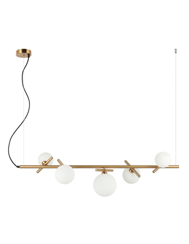 Pendant lamps over the island - Italux Reverso Pendant Brass 5xG9 25W PND-5622-5-BRO-W - product kolory-swiatla.pl 2