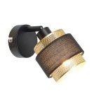 Spotlight ceiling lamps - Italux Renez Spotlight/Spot Black, gold, fabric 1xE14 4W SPL-95820-1 - product 1