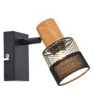 Spotlight ceiling lamps - Italux Coletta Spotlight/Spot Black, wood, fabric 1xE14 4W SPL-90110-1 - product 1