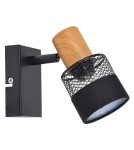 Spotlight ceiling lamps - Italux Coletta Spotlight/Spot Black, wood, fabric 1xE14 4W SPL-90110-1 - product 2