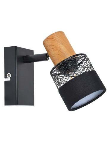 Italux Coletta Spotlight/Spot Black, wood, fabric 1xE14 4W SPL-90110-1 - product 2