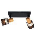 Spotlight ceiling lamps - Italux Coletta Spotlight/Spot Black, wood, fabric 2xE14 4W SPL-90110-2 - product 1