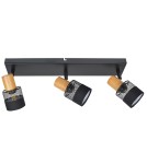 Spotlight ceiling lamps - Italux Coletta Spotlight/Spot Black, wood, fabric 3xE14 4W SPL-90110-3 - product 2