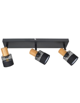 Italux Coletta Reflektor/Spot Czarny, drewno, tkanina 3xE14 4W SPL-90110-3 - produkt 2