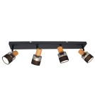 Spotlight ceiling lamps - Italux Coletta Spotlight/Spot Black, wood, fabric 4xE14 4W SPL-90110-4 - product 1