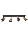 Italux Coletta Reflektor/Spot Czarny, drewno, tkanina 4xE14 4W SPL-90110-4