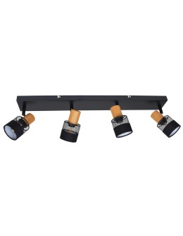 Italux Coletta Reflektor/Spot Czarny, drewno, tkanina 4xE14 4W SPL-90110-4 - produkt 2