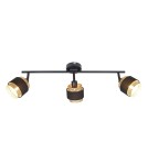 Spotlight ceiling lamps - Italux Renez Spotlight/Spot Black, gold, fabric 3xE14 4W SPL-95820-3 - product 1