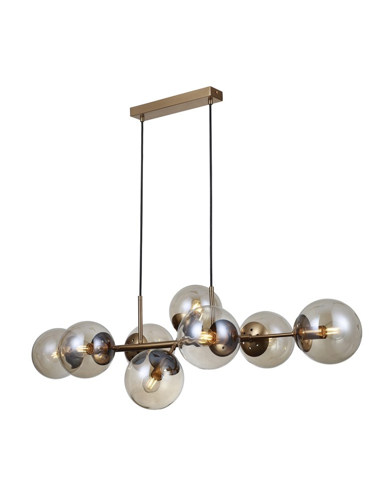 Pendant lamps spheres - Italux Molite Hanging Brass Honey 8xE14 5W PND-1098-8-HB - product kolory-swiatla.pl 1