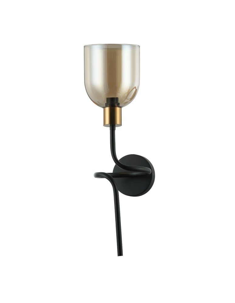 Wall lamps - Italux Servio Wall lamp Black 1xE14 40W WL-66892-1A-BK-AMB - product kolory-swiatla.pl 1