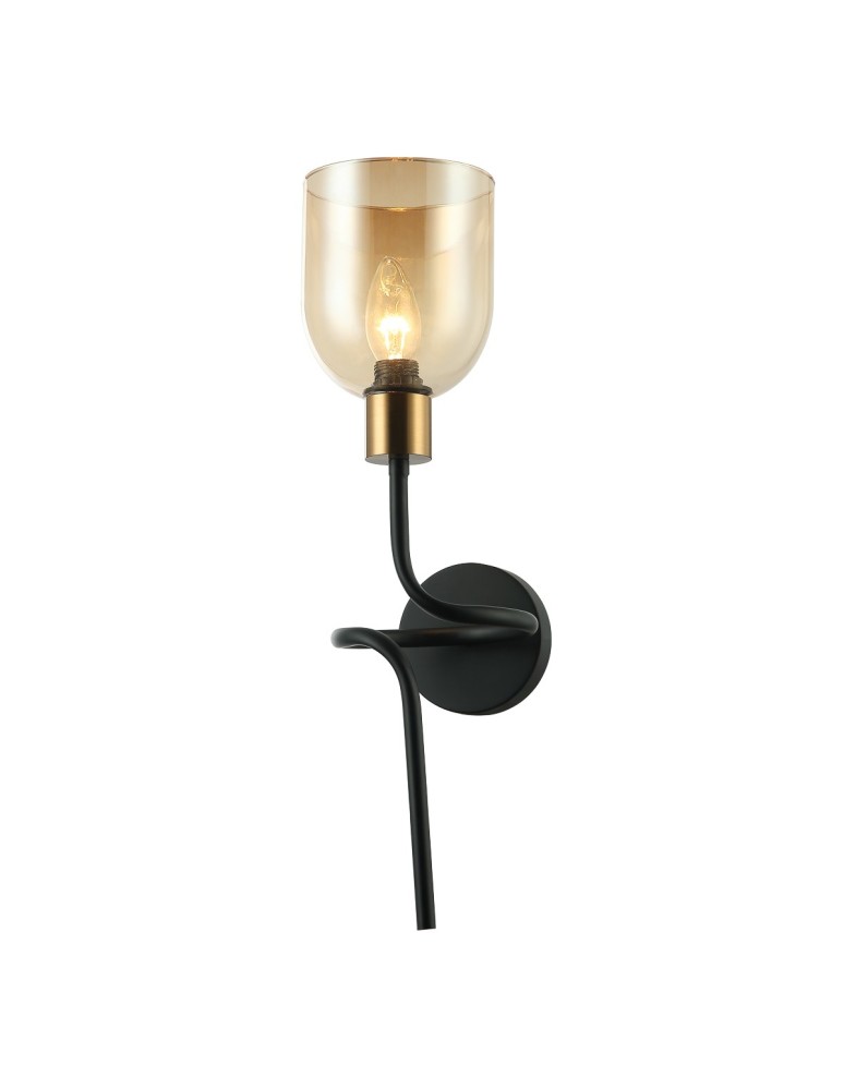 Wall lamps - Italux Servio Wall lamp Black 1xE14 40W WL-66892-1A-BK-AMB - product kolory-swiatla.pl 2