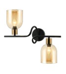 Wall lamps - Italux Servio Wall lamp Black 2xE14 40W WL-66892-2A-BK-AMB - product 2