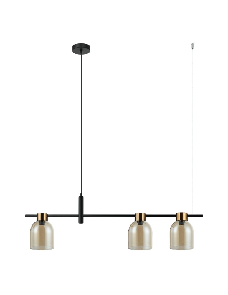 Pendant lamps over the island - Italux Servio Pendant Black 3xE14 40W PND-66892-3-BK-AMB - product kolory-swiatla.pl 1
