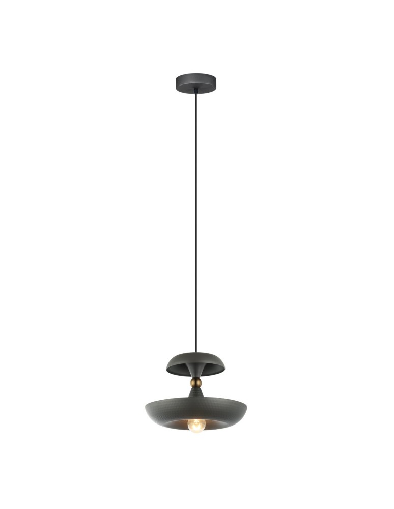 Single pendant lamps - Italux Marina Pendant Grey 1xE27 40W PND-73221-1M-GR - product kolory-swiatla.pl 1