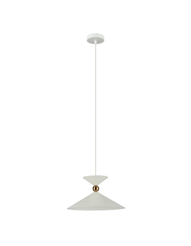 Single pendant lamps - Italux Quelto Pendant White 1xE27 40W PND-84432-1-WH - product kolory-swiatla.pl 2