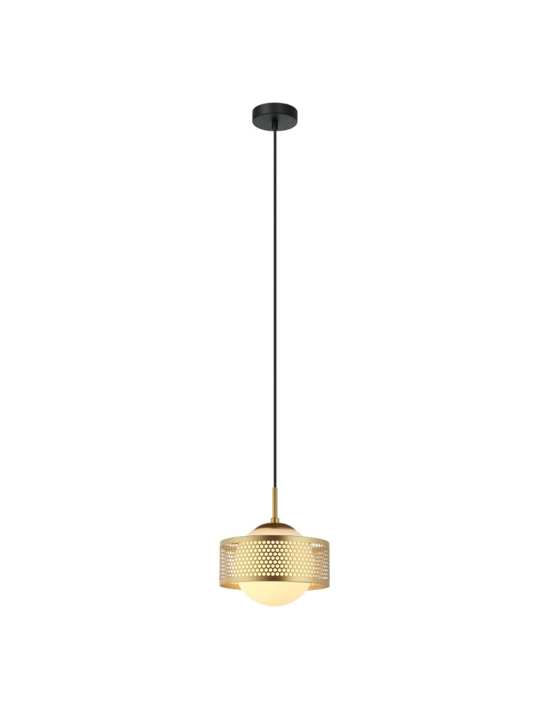 Single pendant lamps - Italux Lomica Pendant Gold 1xE27 40W PND-55456-1M-GD - product kolory-swiatla.pl 1