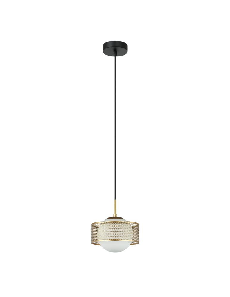 Single pendant lamps - Italux Lomica Pendant Gold 1xE27 40W PND-55456-1M-GD - product kolory-swiatla.pl 2