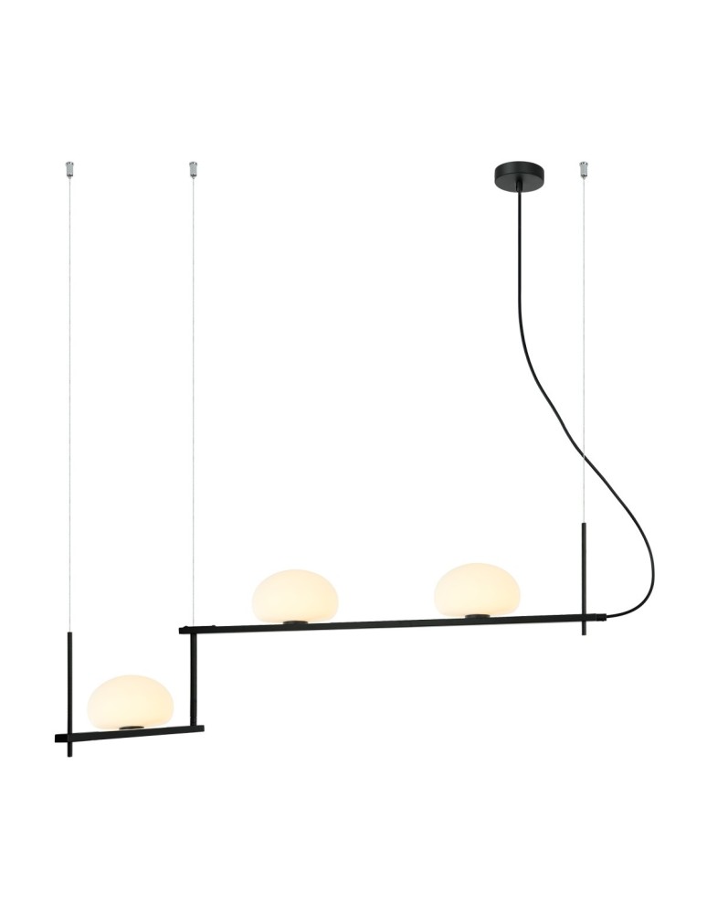 Pendant lamps over the island - Italux Kernio Pendant Black 3xG9 25W PND-357783-BK+W - product kolory-swiatla.pl 1