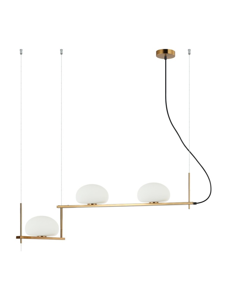 Pendant lamps over the island - Italux Kernio Pendant Brass 3xG9 25W PND-357783-BRO+W - product kolory-swiatla.pl 2
