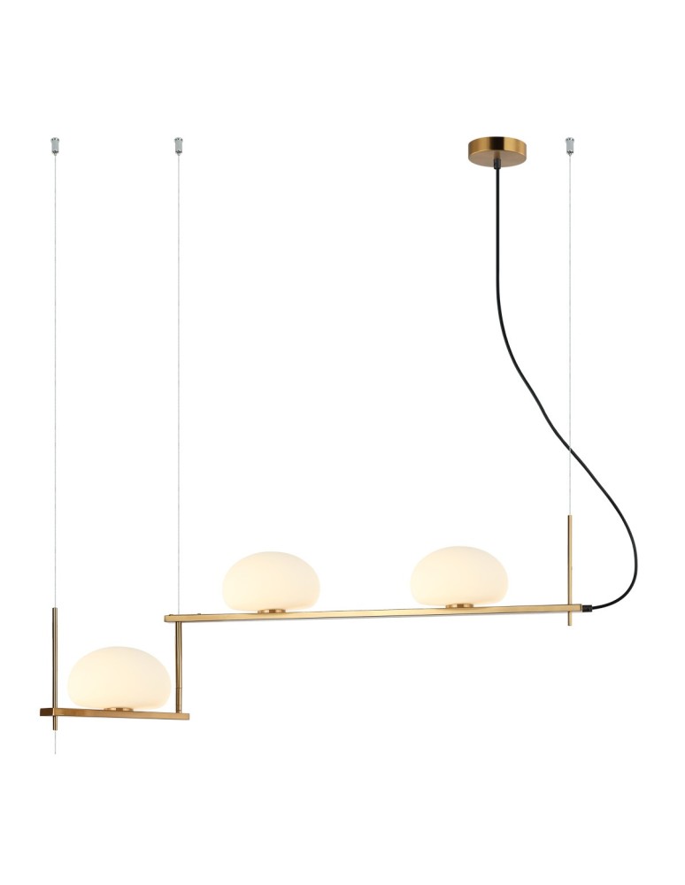 Pendant lamps over the island - Italux Kernio Pendant Brass 3xG9 25W PND-357783-BRO+W - product kolory-swiatla.pl 1