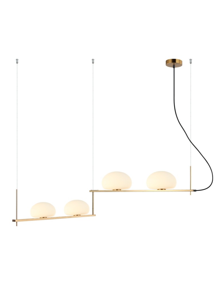 Pendant lamps - Italux Kernio Pendant Brass 4xG9 25W PND-357784-BRO+W - product kolory-swiatla.pl 1