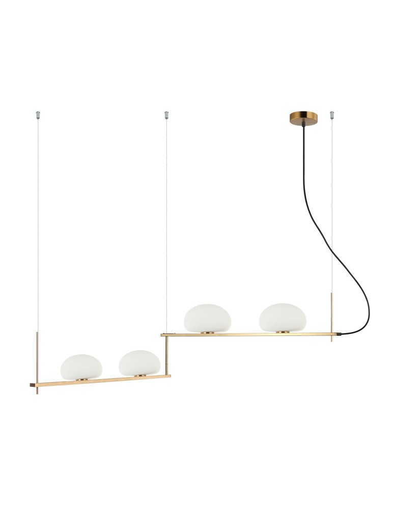 Pendant lamps - Italux Kernio Pendant Brass 4xG9 25W PND-357784-BRO+W - product kolory-swiatla.pl 2
