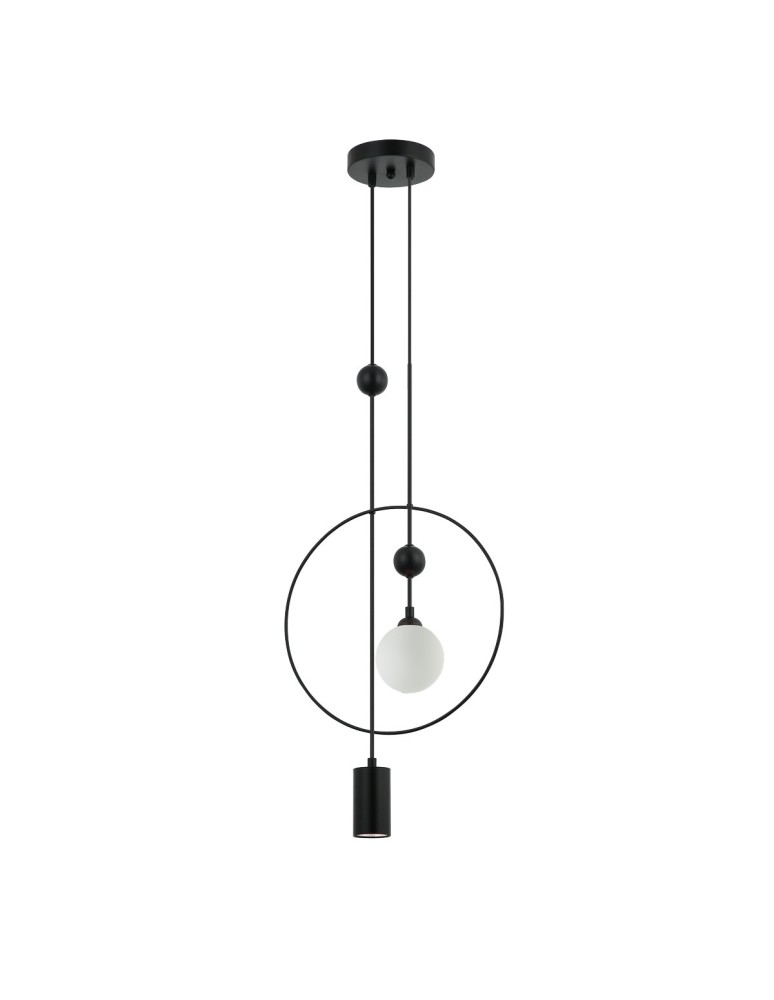 Designer pendant lamps - Italux Trosti Pendant Black 2xG9, GU10 GU10 35W + G9 25W PND-428892-BK - product kolory-swiatla.pl 2