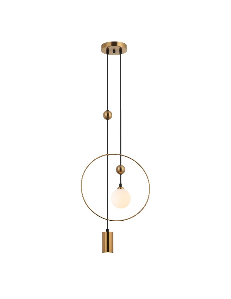 Designer pendant lamps - Italux Trosti Pendant Brass 2xG9, GU10 GU10 35W + G9 25W PND-428892-BRO - product kolory-swiatla.pl 1