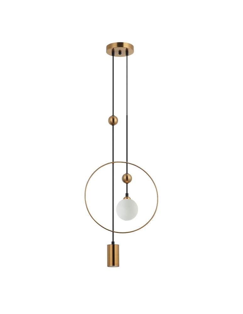 Designer pendant lamps - Italux Trosti Pendant Brass 2xG9, GU10 GU10 35W + G9 25W PND-428892-BRO - product kolory-swiatla.pl 2