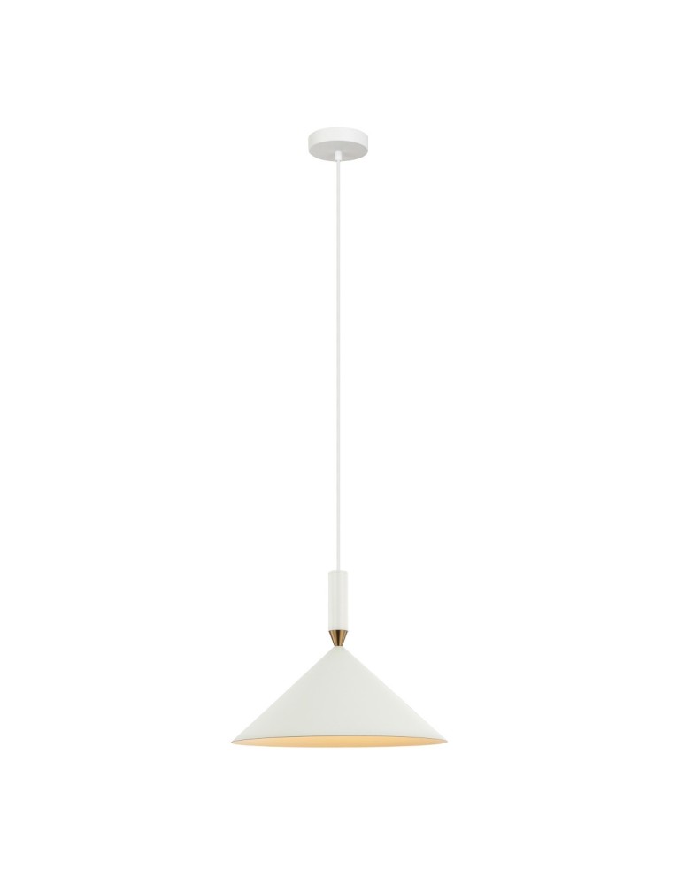 Single pendant lamps - Italux Drello Pendant White 1xE27 40W PND-541101-W - product kolory-swiatla.pl 2