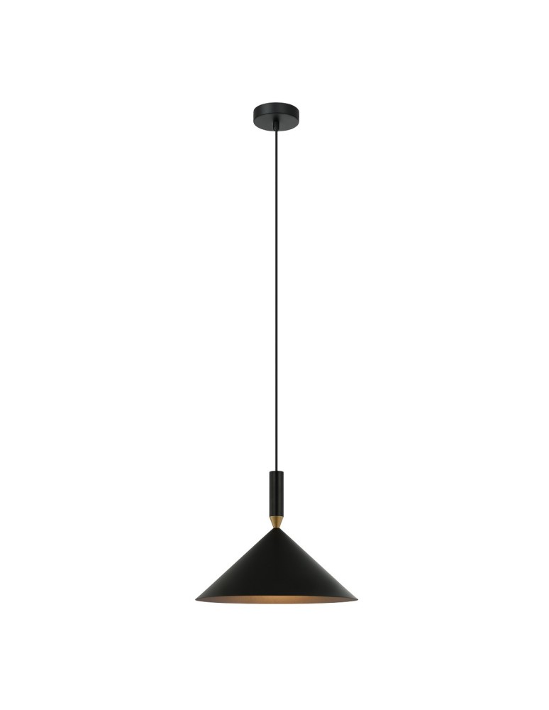 Single pendant lamps - Italux Drello Pendant Black 1xE27 40W PND-541101-BK - product kolory-swiatla.pl 1