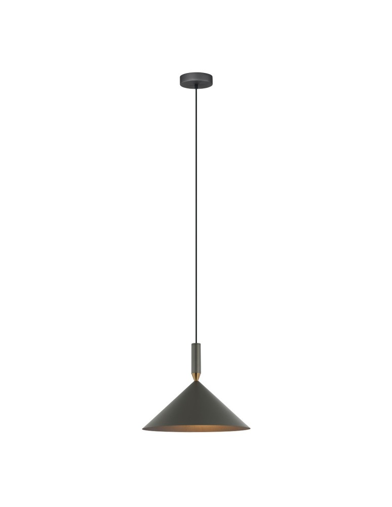 Single pendant lamps - Italux Drello Pendant Grey 1xE27 40W PND-541101-GR - product kolory-swiatla.pl 1