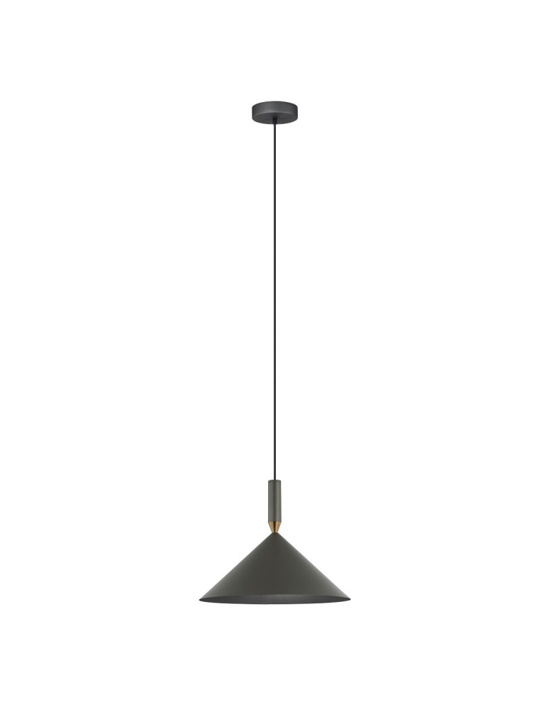 Single pendant lamps - Italux Drello Pendant Grey 1xE27 40W PND-541101-GR - product kolory-swiatla.pl 2