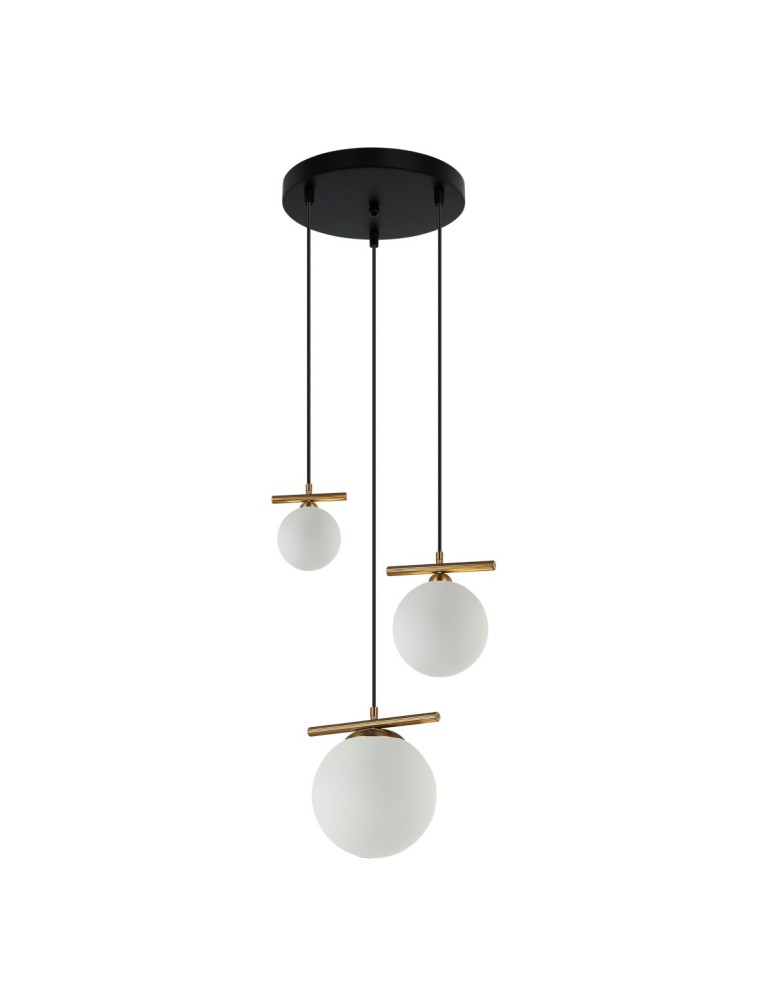 Triple pendant lamps - Italux Merseta Pendant Antique Bronze 3xE14, G9 E14 40W + G9 25W PND-463323A-BRO+W - product kolory-swiatla.pl 2