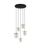 Pendant lamps spheres - Italux Merseta Pendant Antique Bronze 5xE14, G9 E14 40W + G9 25W PND-463325A-BRO+W - product 2