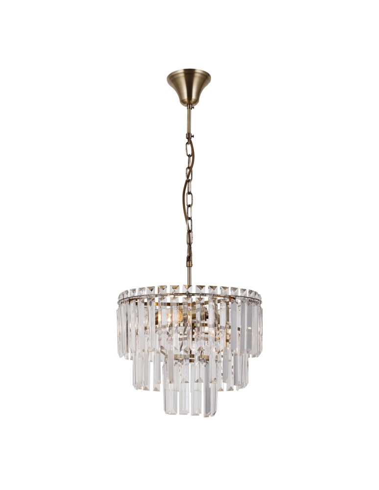 Chandeliers - Italux Buena Pendant Bronze Antique 4xE14 40W PND-22320-4-ABR - product kolory-swiatla.pl 1