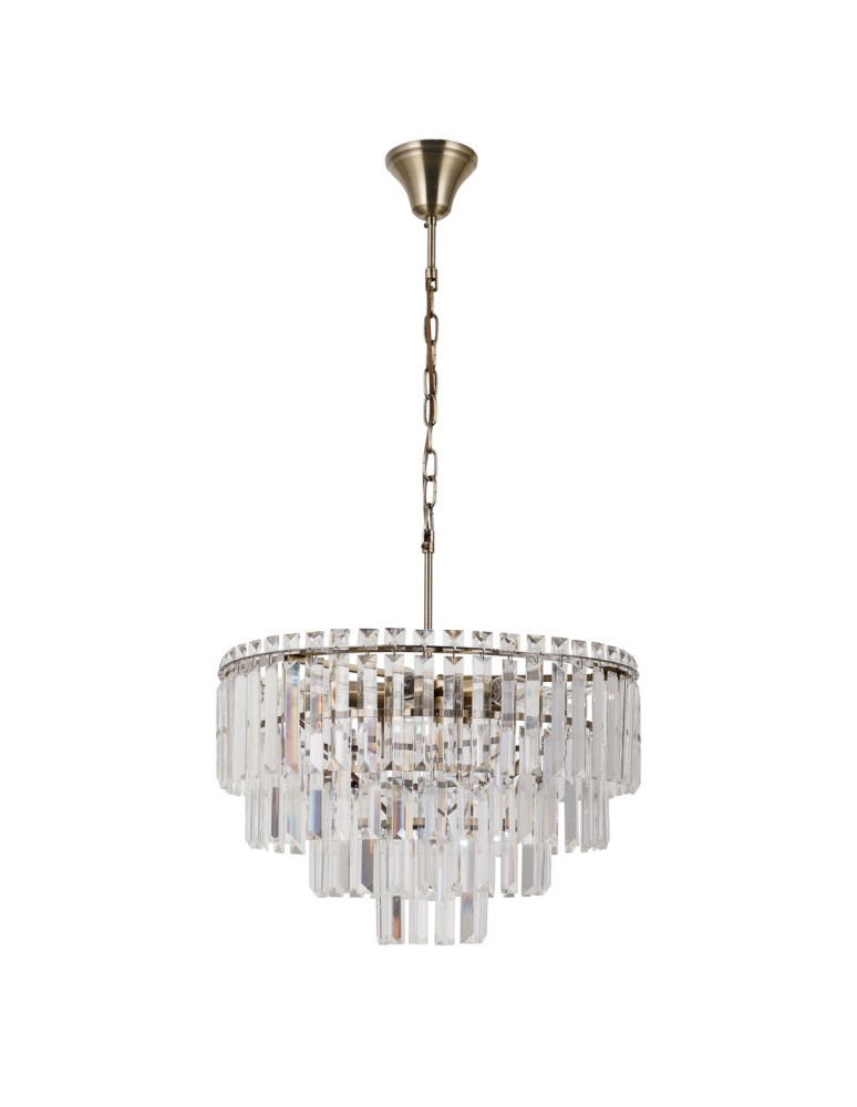 Chandeliers - Italux Buena Pendant Antique Bronze 9xE14 40W PND-22320-9-ABR - product kolory-swiatla.pl 1