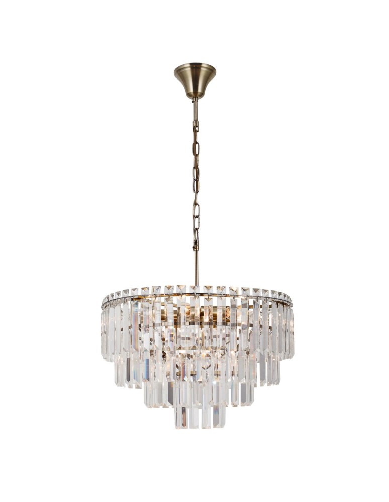 Chandeliers - Italux Buena Pendant Antique Bronze 9xE14 40W PND-22320-9-ABR - product kolory-swiatla.pl 2