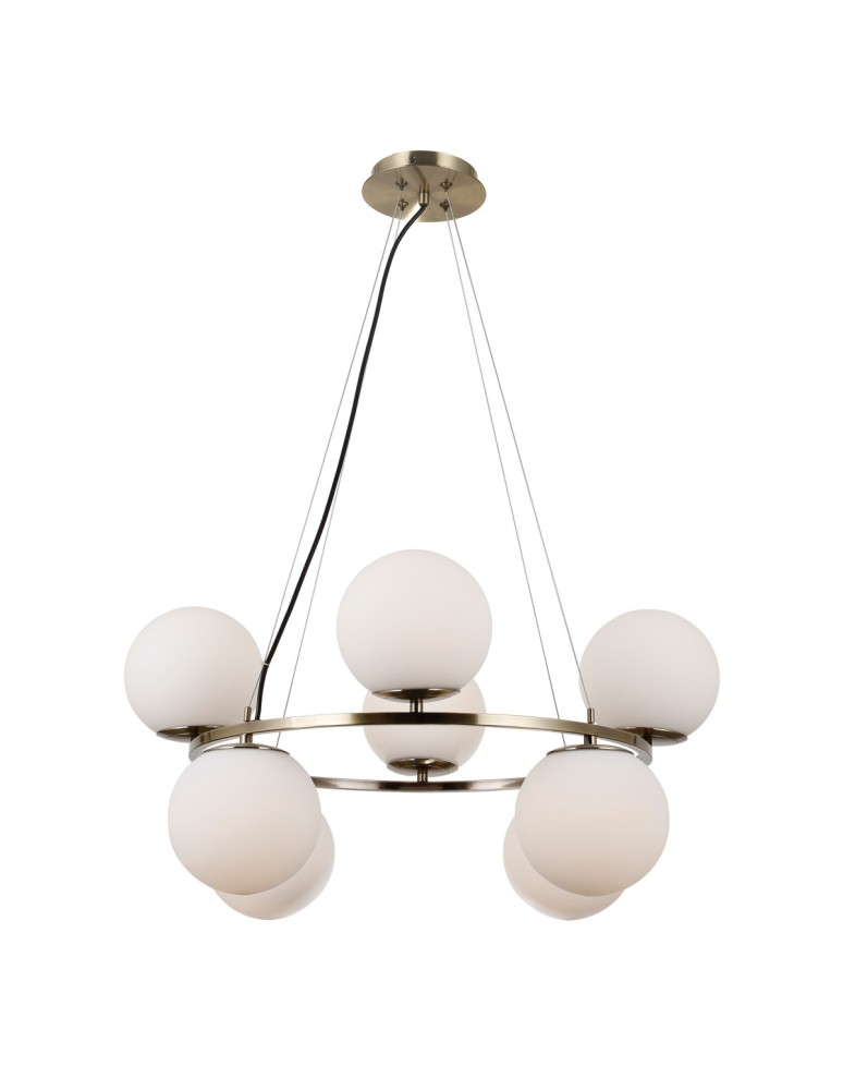Pendant lamps spheres - Italux Larosa Pendant Antique Bronze 8xE27 5W PND-33453-4-4-ABR - product kolory-swiatla.pl 1