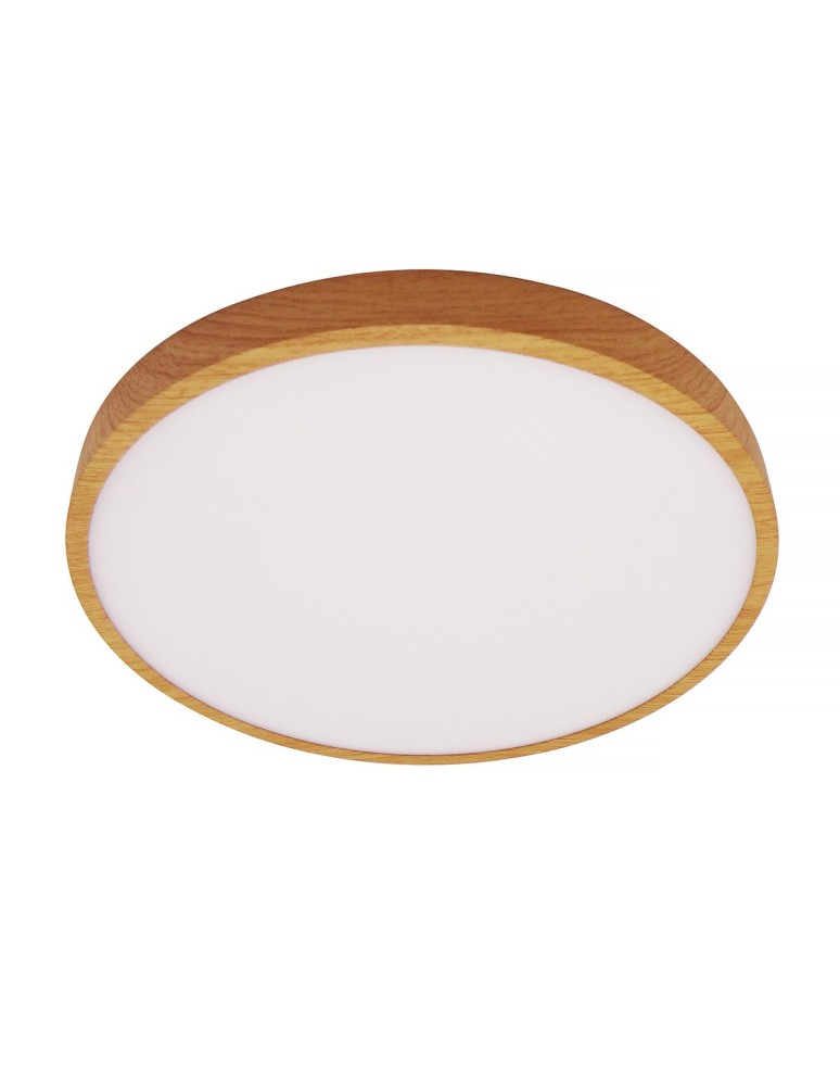 LED Plafonds - Italux Riberio Wooden Plafond 1xLED 30W 3000K PLF-75689-WD-3K - product kolory-swiatla.pl 1