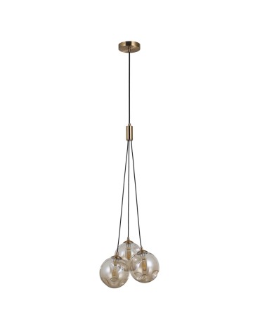 Italux Perlos Pendant Honey Brass 3xG9 5W PND-54456-3-HB-AMB