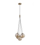 Pendant lamps spheres - Italux Perlos Pendant Honey Brass 5xG9 5W PND-54456-5-HB-AMB - product 1